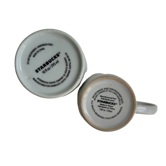Starbucks Classic 10 oz Ceramic Travel  Mug  + 8 oz Mug - Picture 12 of 12